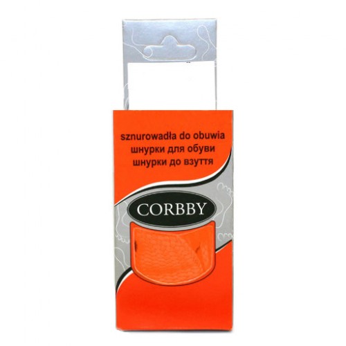Шнурки для обуви 90см. плоские (оранжевые) CORBBY арт.corb5243c